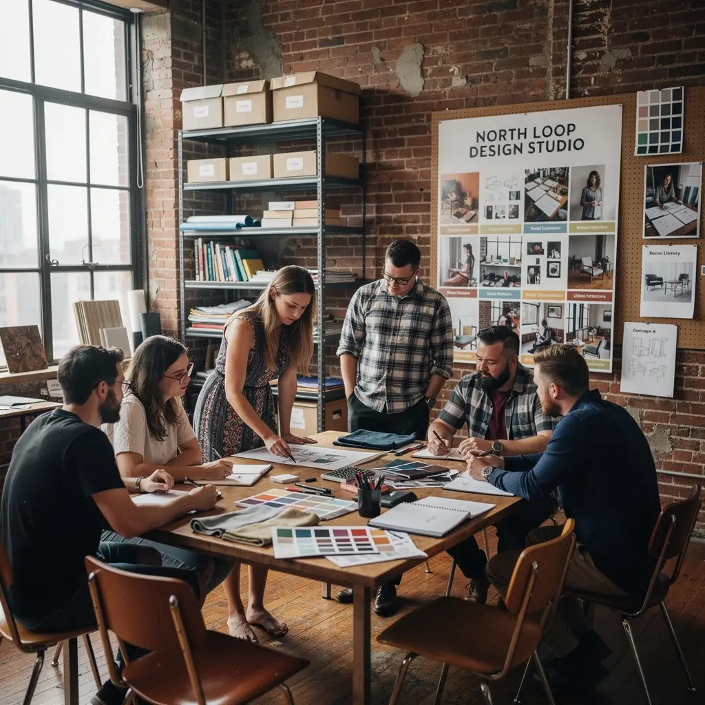 zorganizowane stanowisko pracy z oznakowaniami i kolorowymi akcentami