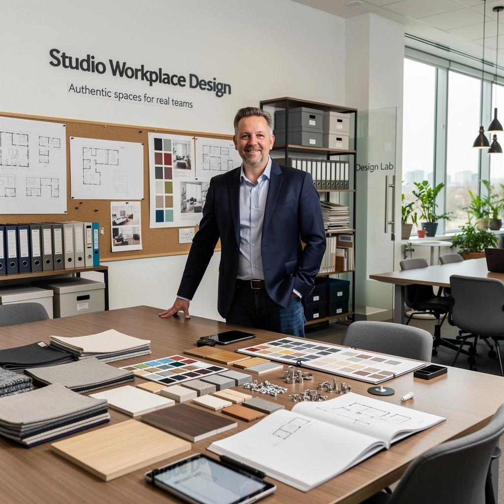 przytulne miejsce pracy z naturalnymi materiałami i roślinnymi dekoracjami